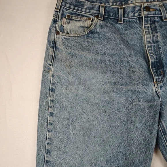 Carhartt Relaxed Fit Medium Wash Denim Jeans Men 44 x 30
